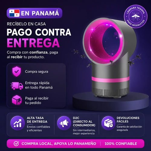 Lámpara Trampa para Mosquitos 360° – Protección Sin Químicos