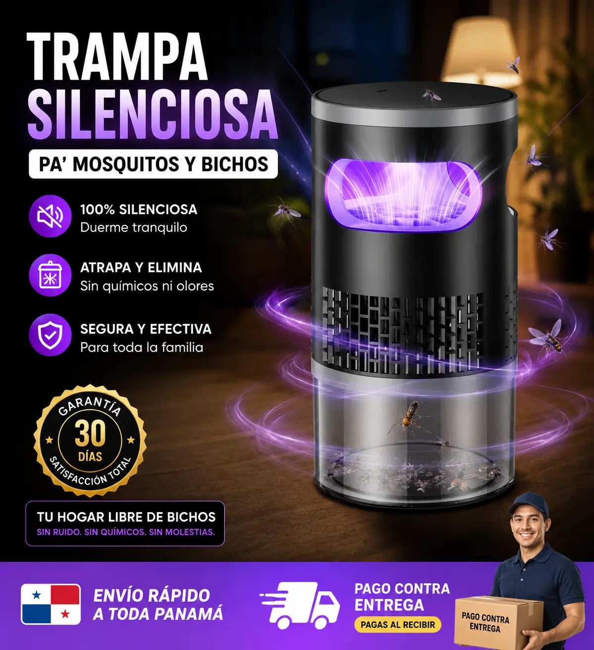 Trampa Silenciosa pa' Mosquitos y Bichos