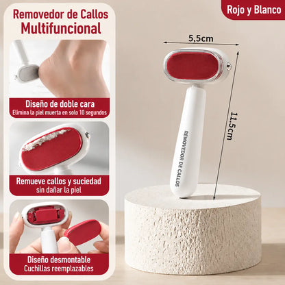 Removedor de Callos 2 en 1 con Cuchilla de Acero Inoxidable Reemplazable 🦶