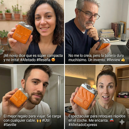 Afeitadora eléctrica portátil rotativa de doble anillo